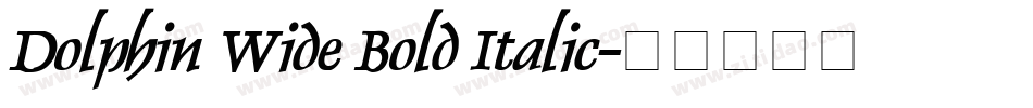Dolphin Wide Bold Italic字体转换